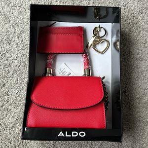 Aldo Small Handbag Card Wallet Key Ring Gift Box Set NEW